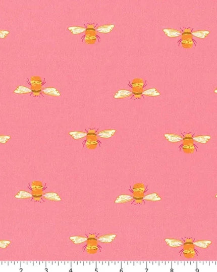 Bumble in Blush, Marigold Collection, by AGF Studio, 100% Premium Cotton Fabric, Sold by the Half Yard
