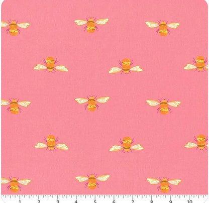 Bumble in Blush, Marigold Collection, by AGF Studio, 100% Premium Cotton Fabric, Sold by the Half Yard