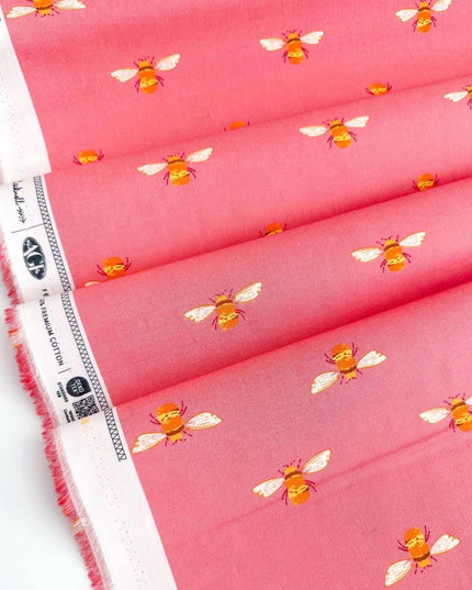 Bumble in Blush, Marigold Collection, by AGF Studio, 100% Premium Cotton Fabric, Sold by the Half Yard