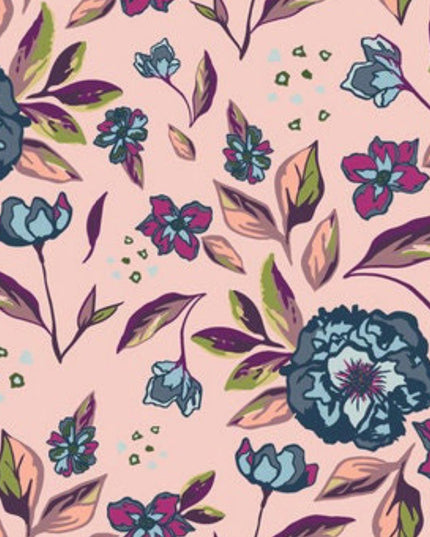 Mystical Floral Fabric, Flowers and Leaves from the Mystical Land collection, Art Gallery Fabrics, Sold by the Half Yard