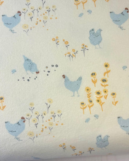 AGF | FLANNEL Hens and Chicks in Potager | Art Gallery Fabrics | Sold by the Half Yard
