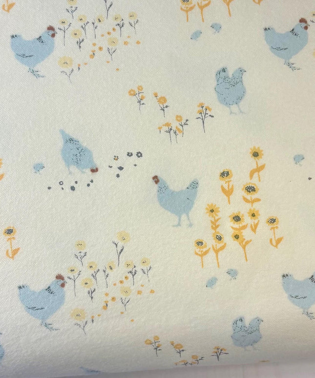 AGF | FLANNEL Hens and Chicks in Potager | Art Gallery Fabrics | Sold by the Half Yard