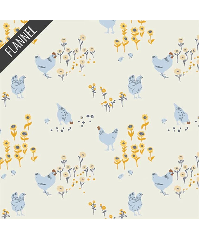 AGF | FLANNEL Hens and Chicks in Potager | Art Gallery Fabrics | Sold by the Half Yard