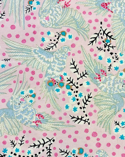 Penny Jeffries, Blostma & Song, Bird Candy - Rose PWPE002, Free Spirit Fabric, Cotton Fabric, Sold by the Half Yard