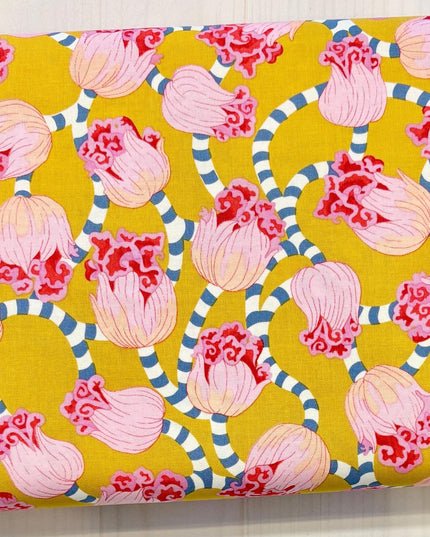 Penny Jeffries, Blostma & Song, Dancing Swirl, PWPE007, Free Spirit Fabric, Cotton, Sold by the Half Yard