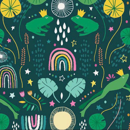 Art Gallery Fabrics - Frog Song in Evening Rain - ROS-58300 - Sold by the Half Yard