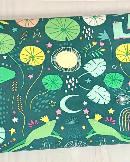 Art Gallery Fabrics - Frog Song in Evening Rain - ROS-58300 - Sold by the Half Yard