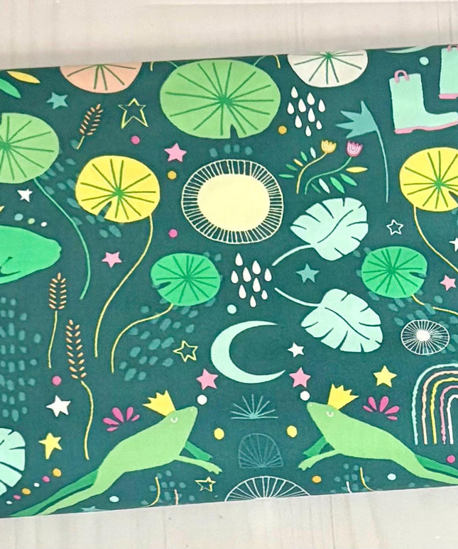 Art Gallery Fabrics - Frog Song in Evening Rain - ROS-58300 - Sold by the Half Yard