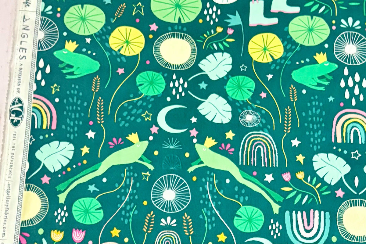 Art Gallery Fabrics - Frog Song in Evening Rain - ROS-58300 - Sold by the Half Yard