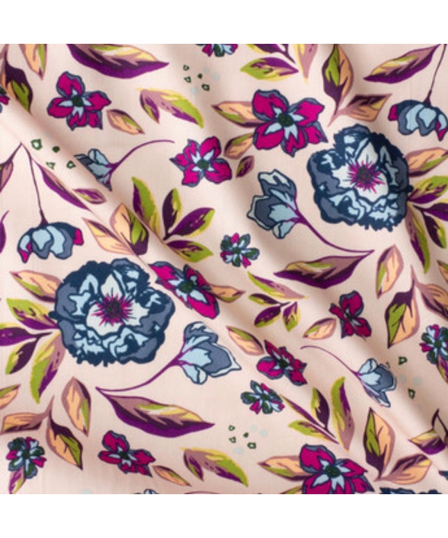Mystical Floral Fabric, Flowers and Leaves from the Mystical Land collection, Art Gallery Fabrics, Sold by the Half Yard