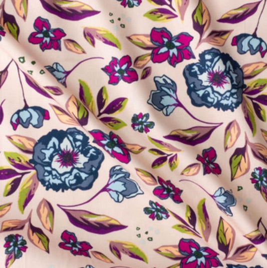 Mystical Floral Fabric, Flowers and Leaves from the Mystical Land collection, Art Gallery Fabrics, Sold by the Half Yard