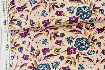 Mystical Floral Fabric, Flowers and Leaves from the Mystical Land collection, Art Gallery Fabrics, Sold by the Half Yard