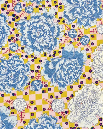 Penny Jeffries, Blostma & Song, Berry Ballroom - Cerulean PWPE001, Free Spirit Fabric, Sold by Half Yard