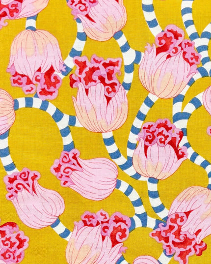 Penny Jeffries, Blostma & Song, Dancing Swirl, PWPE007, Free Spirit Fabric, Cotton, Sold by the Half Yard