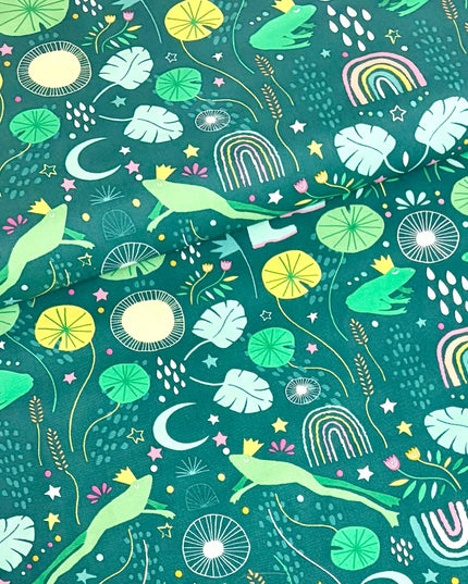 Art Gallery Fabrics - Frog Song in Evening Rain - ROS-58300 - Sold by the Half Yard