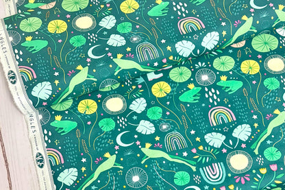 Art Gallery Fabrics - Frog Song in Evening Rain - ROS-58300 - Sold by the Half Yard