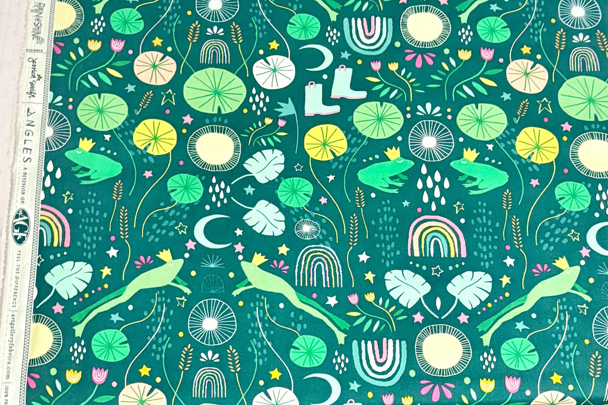Art Gallery Fabrics - Frog Song in Evening Rain - ROS-58300 - Sold by the Half Yard