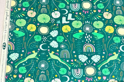 Art Gallery Fabrics - Frog Song in Evening Rain - ROS-58300 - Sold by the Half Yard