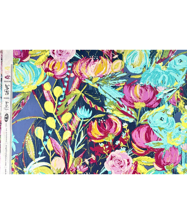 Painted Desert Night Bari J, Sage Collection Art Gallery Fabric, Sold by the Half Yard