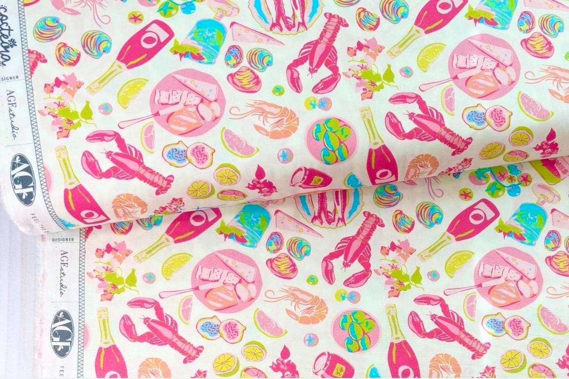 AGF Fat Quarter Set of 5 | Costeira Mar de Sardinhas | Sardines | Art Gallery Fabric | Costeria | Fat Quarter Bundle