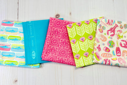 AGF Fat Quarter Set of 5 | Costeira Mar de Sardinhas | Sardines | Art Gallery Fabric | Costeria | Fat Quarter Bundle