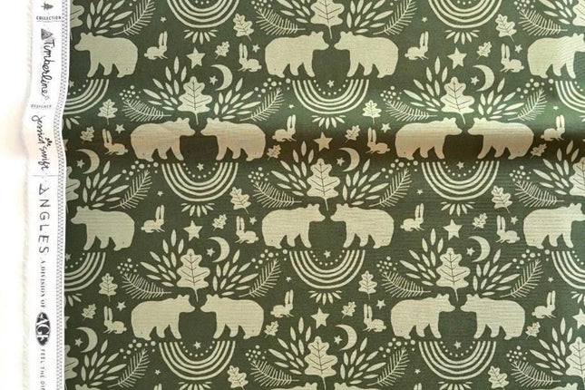 Fat Quarter Bundle of 5 by Art Gallery Fabric | Loud Encounter | Timberline | Bear Fabric | AGF