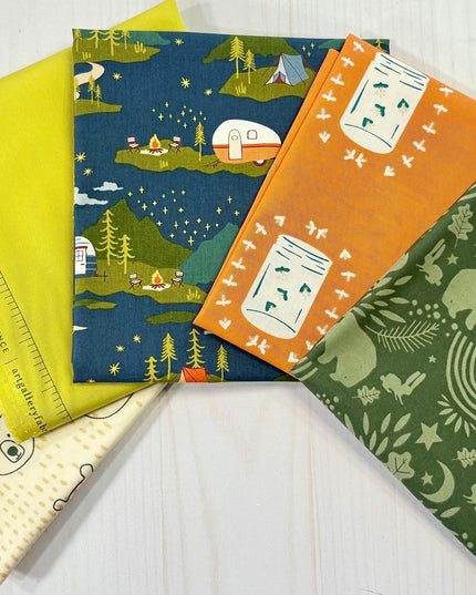 Fat Quarter Bundle of 5 by Art Gallery Fabric | Loud Encounter | Timberline | Bear Fabric | AGF