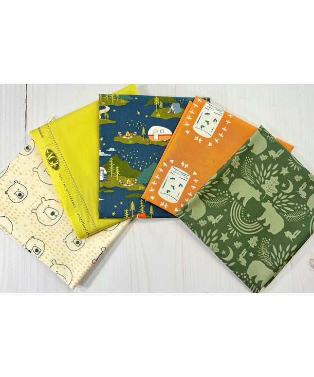 Fat Quarter Bundle of 5 by Art Gallery Fabric | Loud Encounter | Timberline | Bear Fabric | AGF