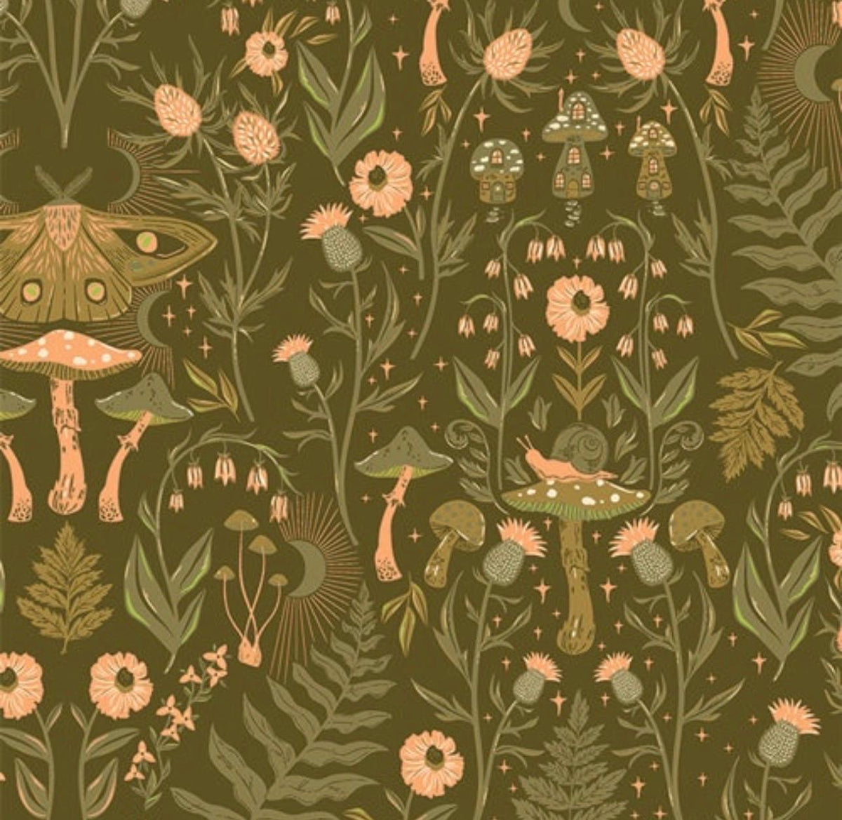 Hazelwood Collection * Hidden Land Moss HZW62303 Quilt Fabric by Art Gallery Fabrics AGF - Sold by Half Yard
