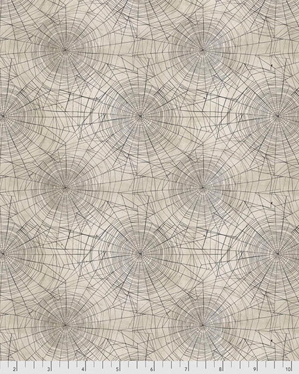 Neutral - Cobwebs- Regions Beyond Halloween Line - Tim Holtz Eclectic Elements -  2025 reorder - FreeSpirit PWTH150.neutral - Sold Half Yard