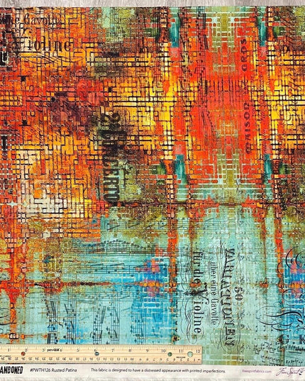 Tim Holtz Rusted Patina - 100% Cotton Fabric - FreeSpirit - Eclectic Elements - Abandoned Collection - Sold by Half Yard