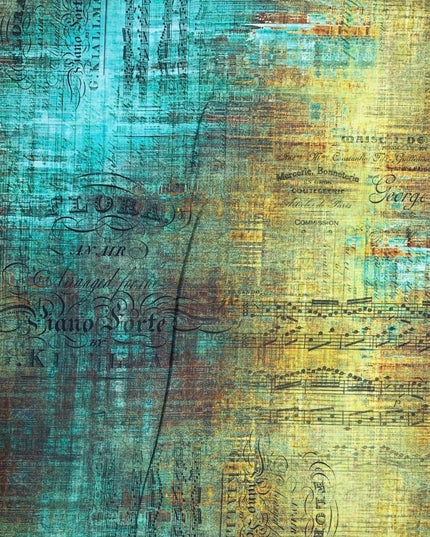Tim Holtz Eclectic Elements - Abandoned II - Piano Sorte - Patina - by Free Spirit - Sold by Half Yard
