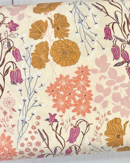 Dusk Fusion  Collection * Bluebells and Buttercups Dusk  by Art Gallery Fabrics  AGF  Sold by the Half Yard