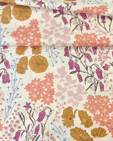 Dusk Fusion  Collection * Bluebells and Buttercups Dusk  by Art Gallery Fabrics  AGF  Sold by the Half Yard