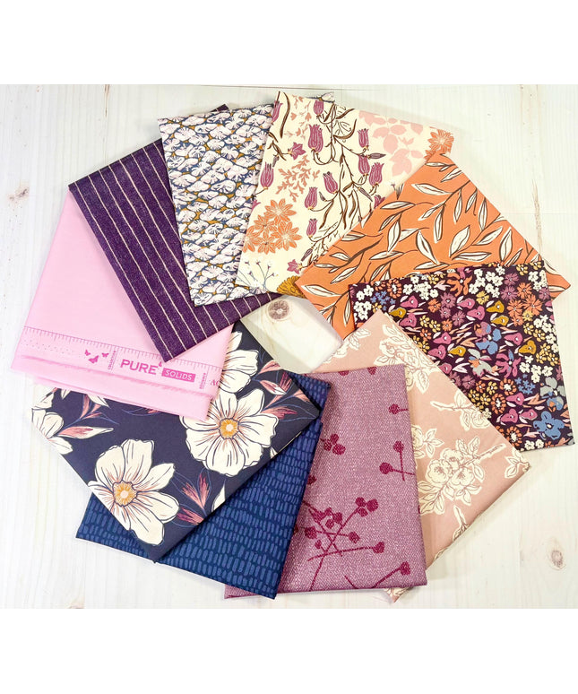 Curated Dusk Fusion Collection * Fusion Bundle | 10  Bundle | Art Gallery Fabrics  AGF   Quilting Bundle | Fat Quarter Bundle