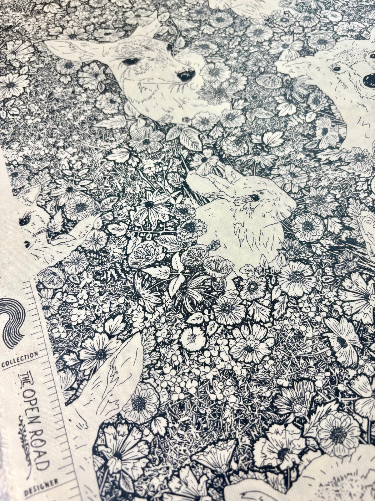 The Open Road Wandering With Bear Blue 100% Cotton Fabric by Bonnie Christine for Art Gallery Fabrics (TOR-23869) | Sold by Half Yard