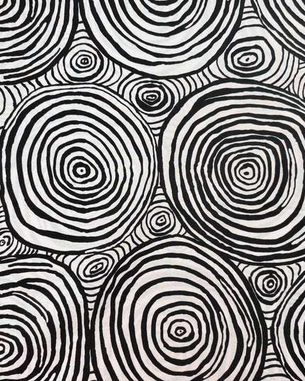 Onion Rings Black & White Cotton Fabric, Kaffe Fassett Fabrics - Sold by the Half Yard