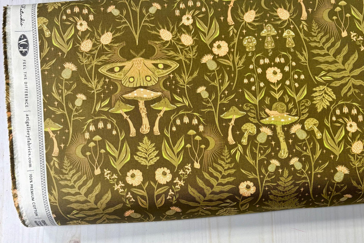 Hazelwood Collection * Hidden Land Moss HZW62303 Quilt Fabric by Art Gallery Fabrics AGF - Sold by Half Yard