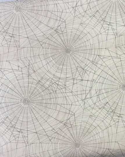 Neutral - Cobwebs- Regions Beyond Halloween Line - Tim Holtz Eclectic Elements -  2025 reorder - FreeSpirit PWTH150.neutral - Sold Half Yard