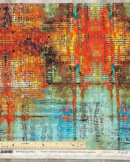 Tim Holtz Rusted Patina - 100% Cotton Fabric - FreeSpirit - Eclectic Elements - Abandoned Collection - Sold by Half Yard