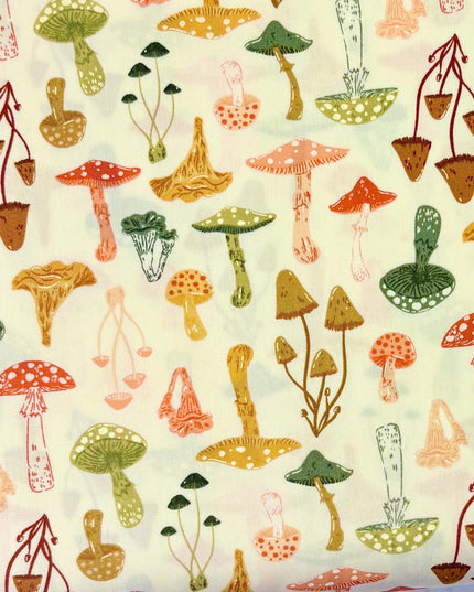 Underwood Sprouts Hazelwood mushrooms fabric by AGF - Mushroom Cotton - Sold by the Half Yard
