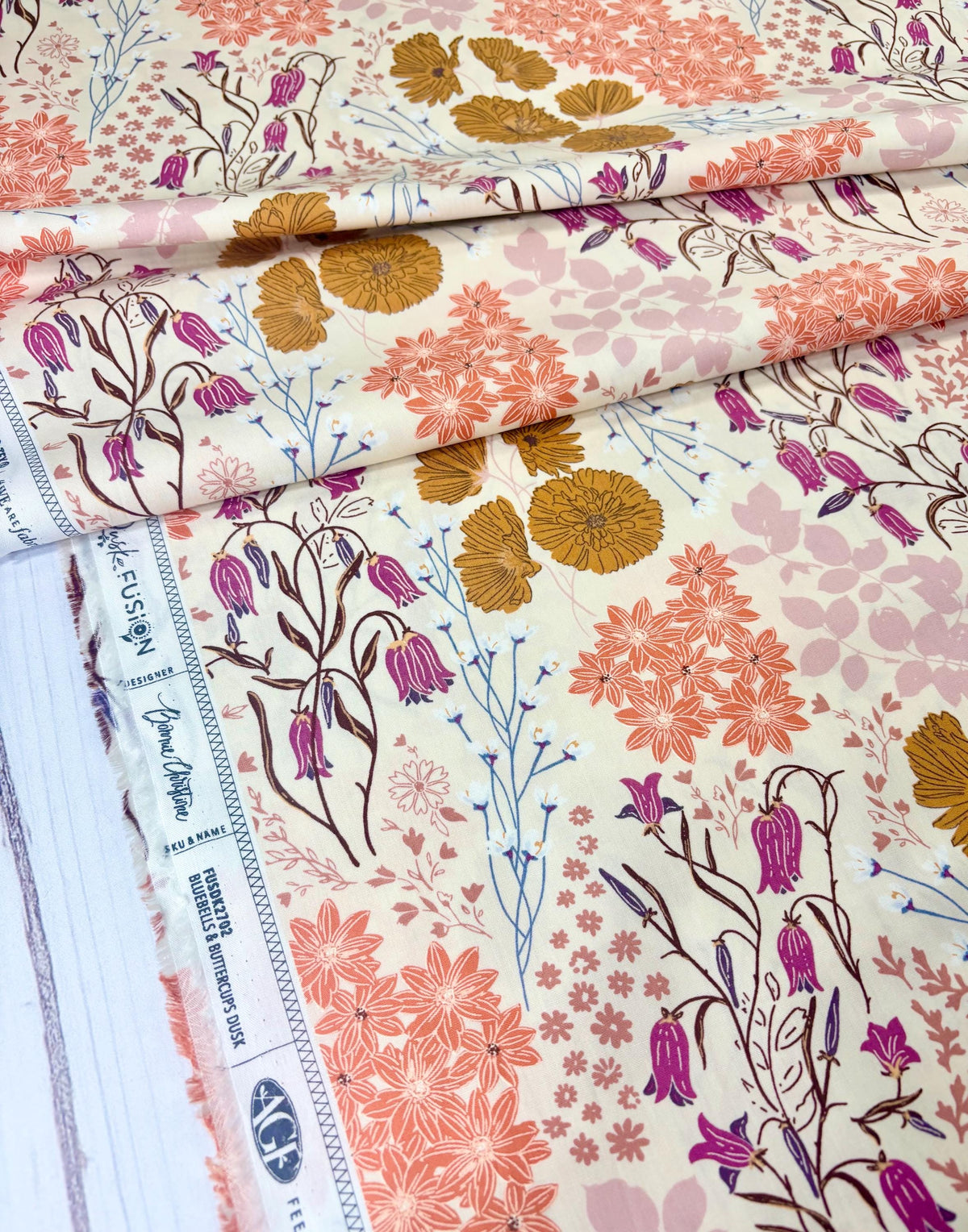 Dusk Fusion Collection * Bluebells and Buttercups Dusk by Art Gallery Fabrics AGF Sold by the Half Yard