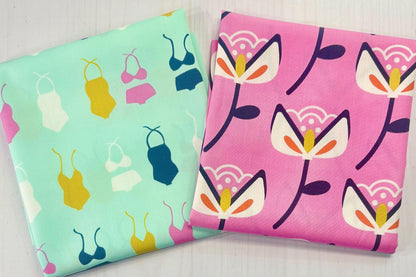 Swimsuit Soiree Seafoam, From Summer Side, By Dana Willard for Art Gallery Fabrics, AGF, Sold by the 1/2 yard.