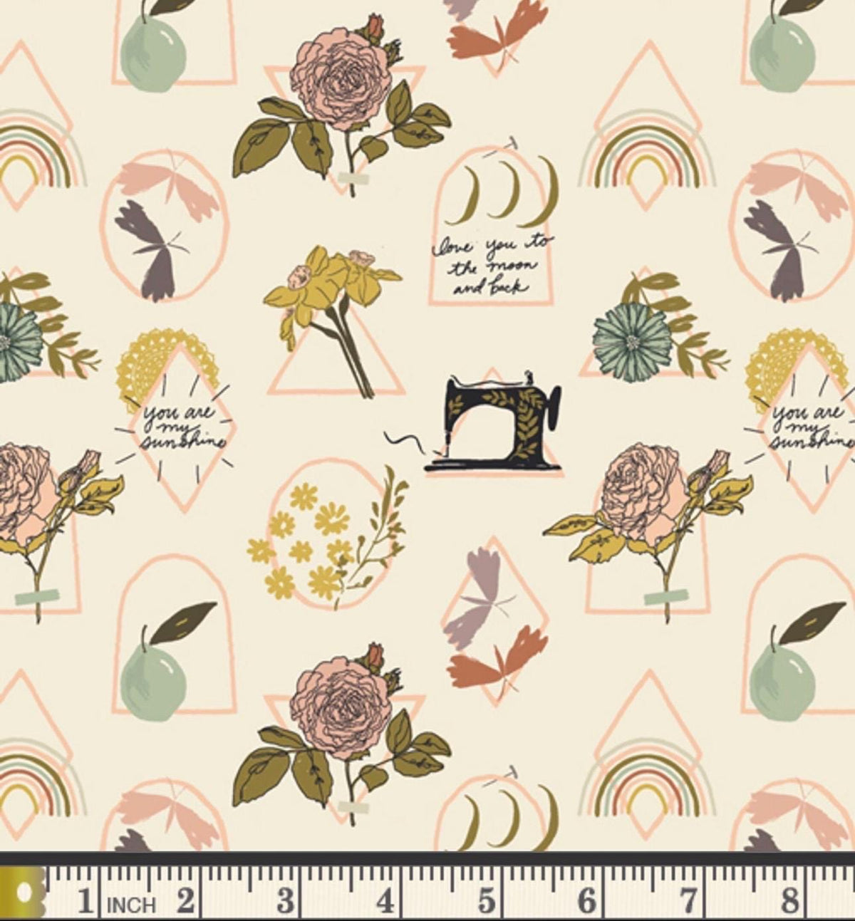 AGF Her & History Elsies Sunshine Fabric // Bonnie Christine // Art Gallery HEH-52789 // Sold by the Half Yard