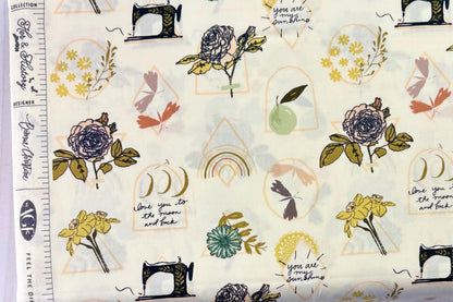 AGF Her & History Elsies Sunshine Fabric // Bonnie Christine // Art Gallery HEH-52789 // Sold by the Half Yard