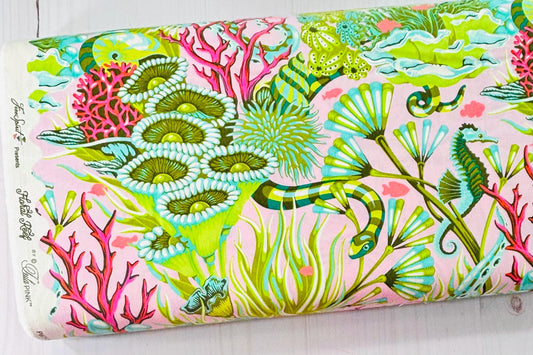 Floral Reef Reef What You Sew Coralline PWTP264 Fabric by Tula Pink, Sold by the Half Yard