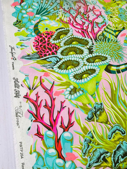 Floral Reef Reef What You Sew Coralline PWTP264 Fabric by Tula Pink, Sold by the Half Yard