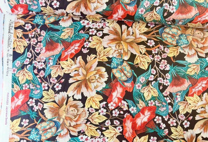 Japanese Beetle - White - Nocturnal Creatures - Maria Matos - FreeSpirit - 100% quilting cotton - PWMM004 - Sold by the Half Yard