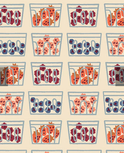 AGF Fat Quarter Set of 5 | Summer Homestead | Berry Blossom | Art Gallery Fabric | AGF Strawberries | Fat Quarter Bundle