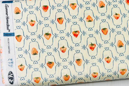 AGF Fat Quarter Set of 5 | Summer Homestead | Berry Blossom | Art Gallery Fabric | AGF Strawberries | Fat Quarter Bundle